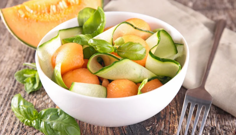 Salade de melon et courgette