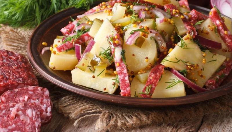 Salade de pommes de terre au salami