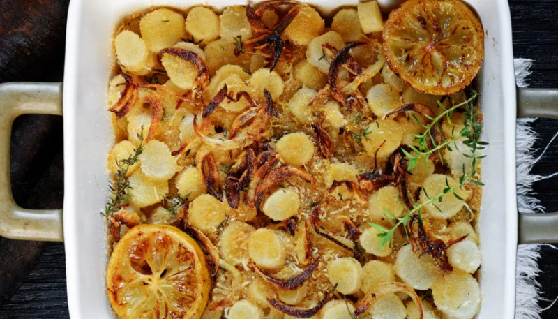 Salsifis gratinés au citron