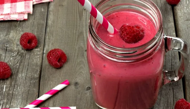 Smoothie aux framboises