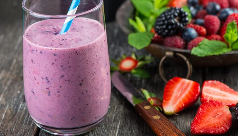 Smoothie fraises et mûres