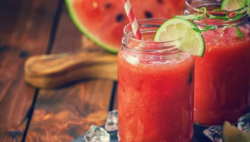 Smoothie pastèque menthe