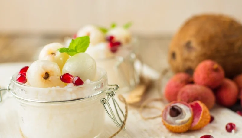 Sorbet aux litchis et citrons verts sans sorbetière