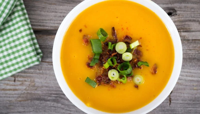 Soupe de butternut et bacon