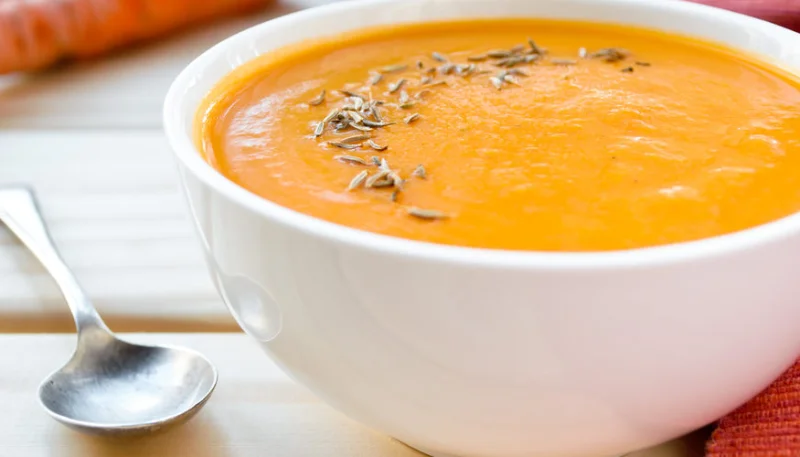 Soupe de carottes et lentilles