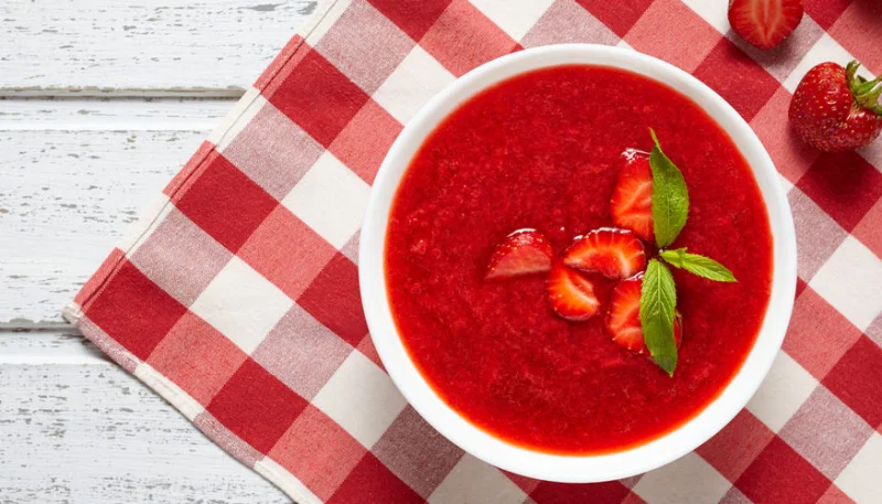 Soupe de fruits rouges