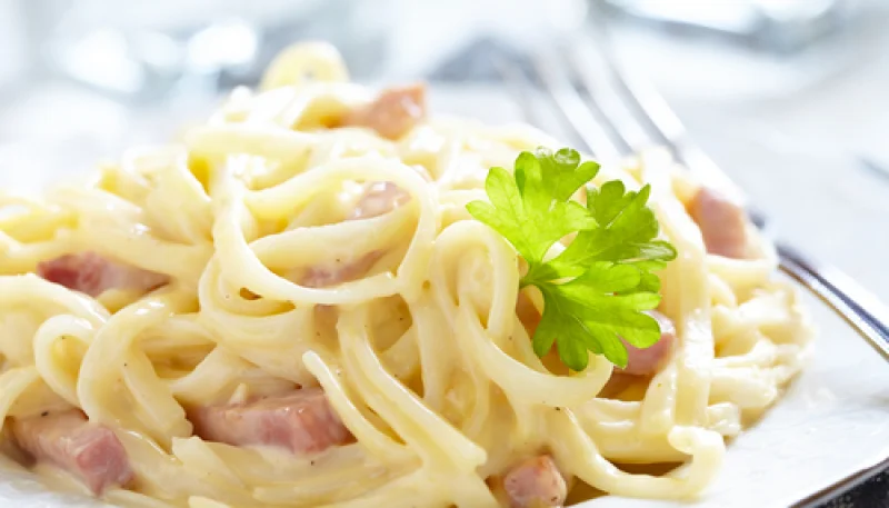 Spaghetti à la carbonara light
