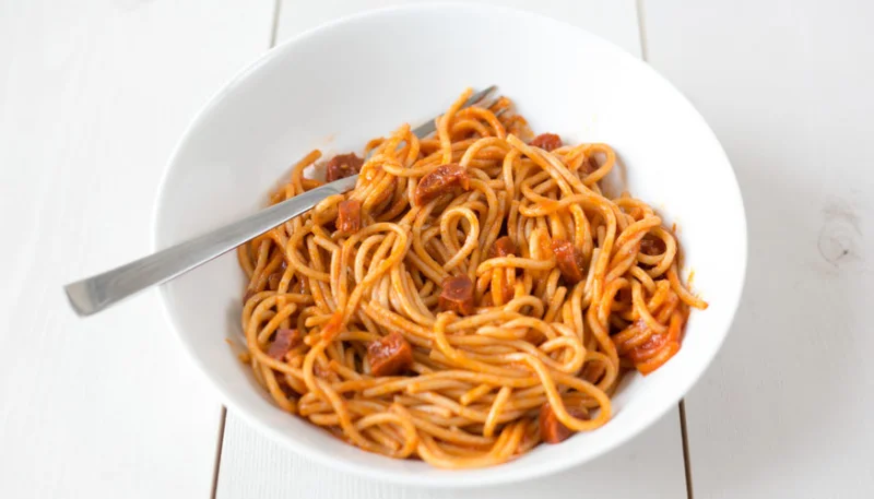 Spaghetti au chorizo au Cookeo