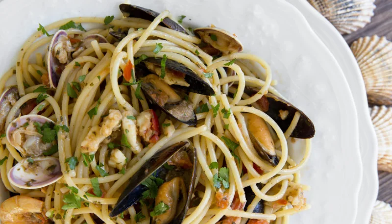 Spaghettis aux fruits de mer au Cookeo