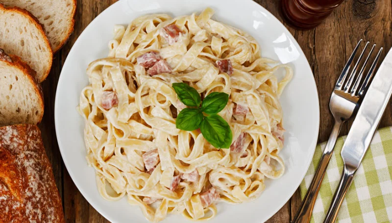 Tagliatelles à la carbonara au Thermomix