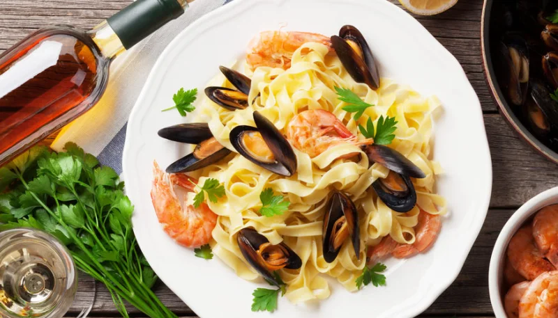 Tagliatelles aux fruits de mer faciles
