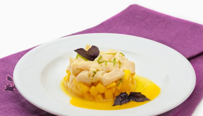Tartare de Saint-Jacques et mangue