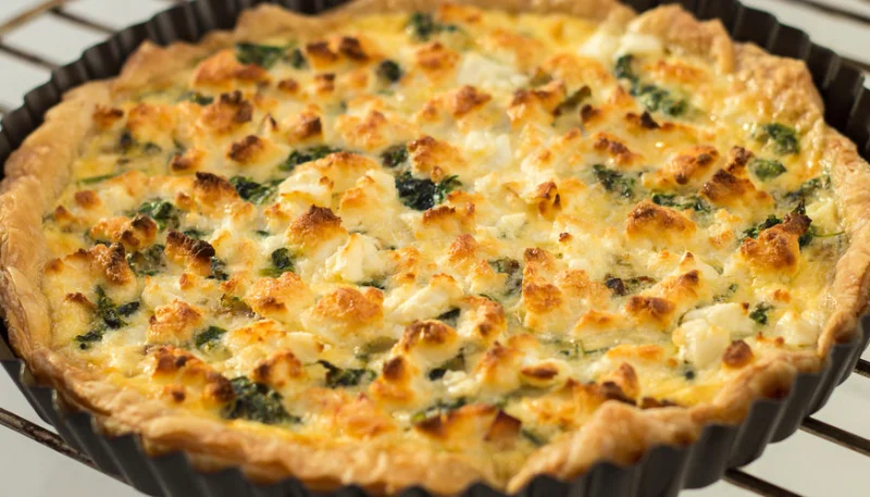 Tarte au chèvre et cresson