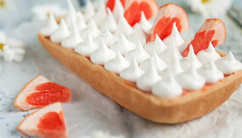 Tarte au pamplemousse meringuée