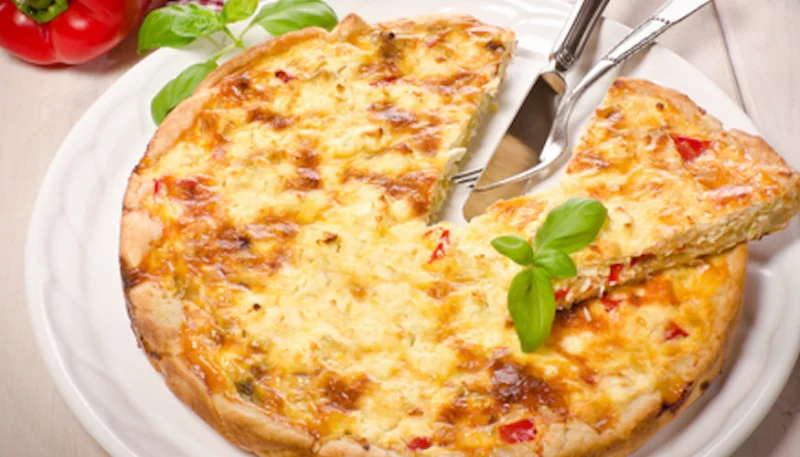 Tarte aux poivrons, tomates et mozzarella