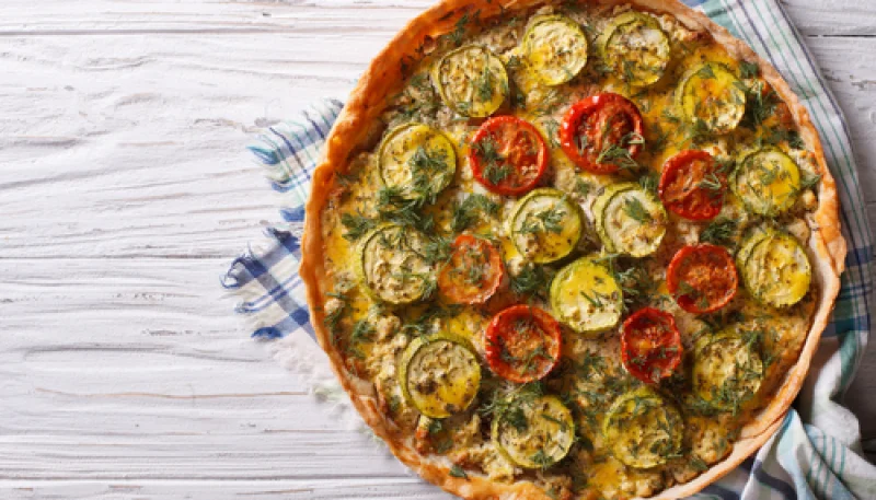 Tarte courgettes tomates