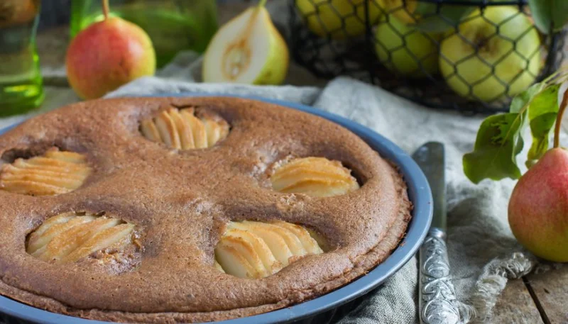 Tarte frangipane poires et chocolat