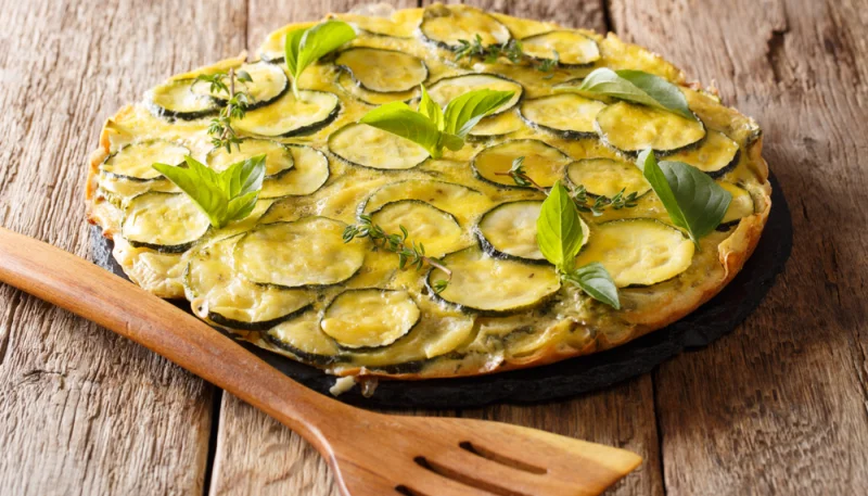 Tarte fine à la courgette et Boursin