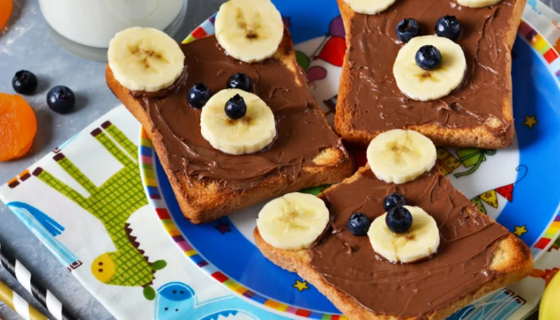 Tartines ourson chocolat banane