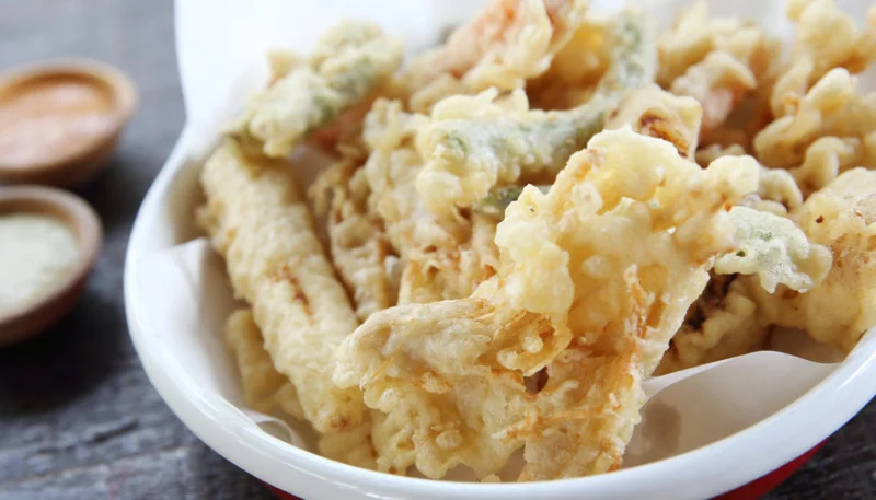 Tempura de haricots verts