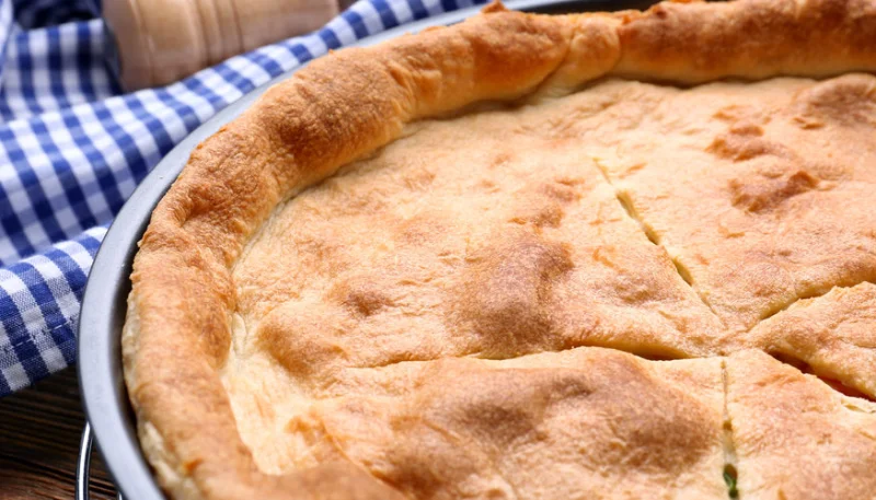 Tourte aux pommes de terre et saumon fumé