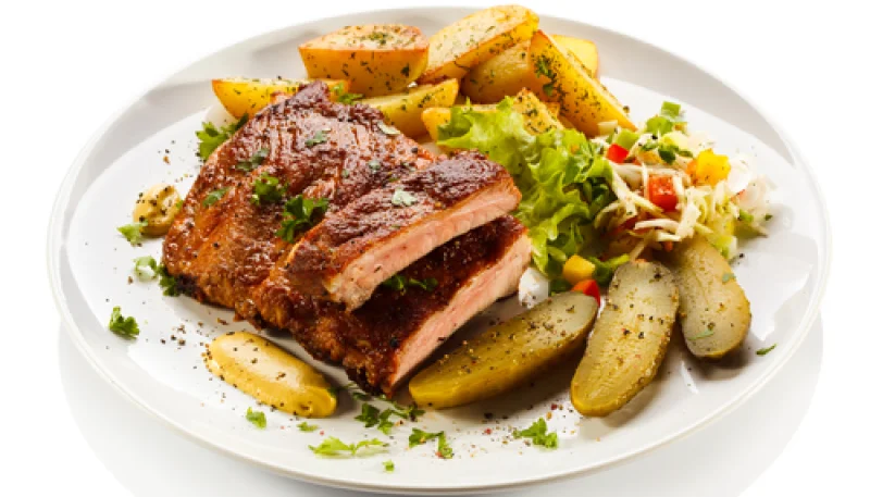 Travers de porc caramélisés au four