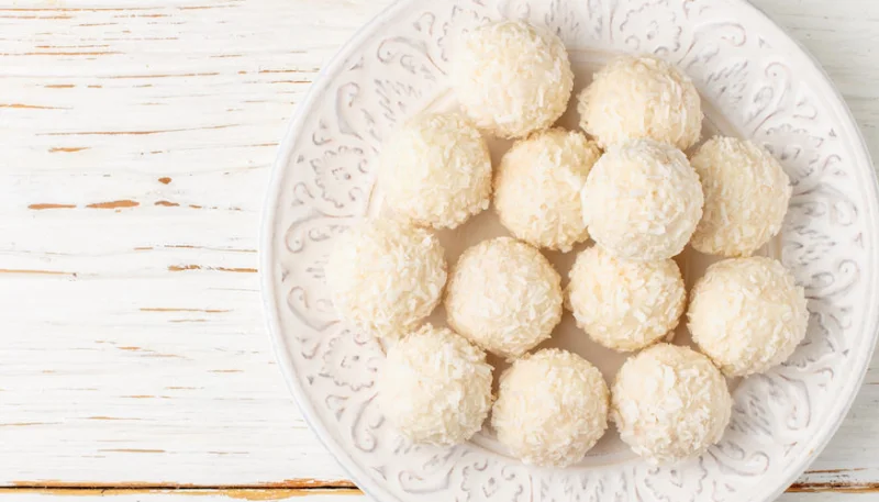 Truffes chocolat blanc et ananas