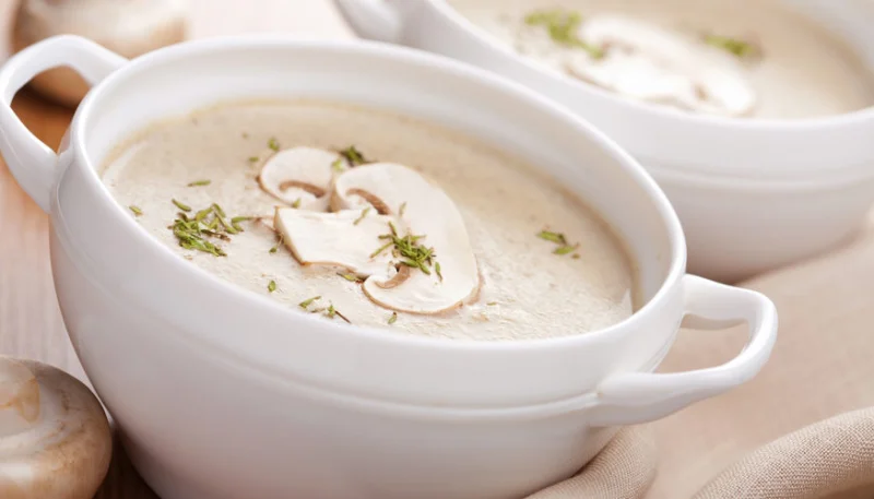 Velouté de champignons au micro-ondes