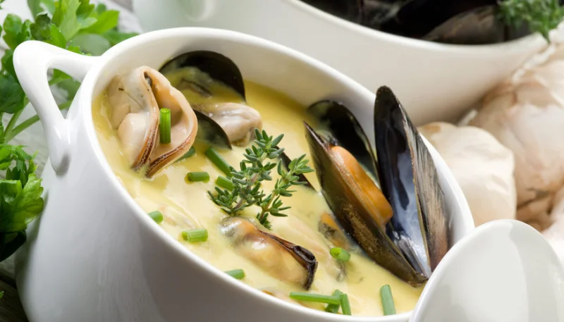 Velouté de moules au safran