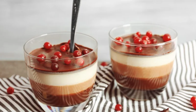 Verrine aux 3 chocolats
