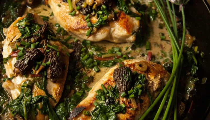 Volaille de Bresse aux morilles