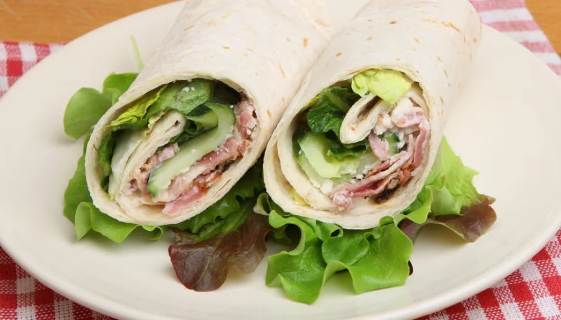 Wraps au jambon fumé et à la ricotta