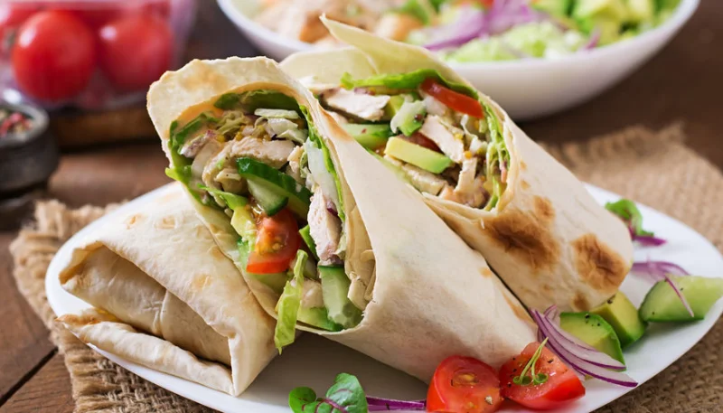 Wraps d'avocat et poulet