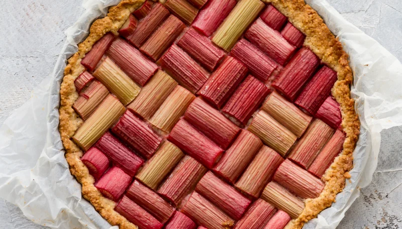 Tarte pomme et rhubarbe