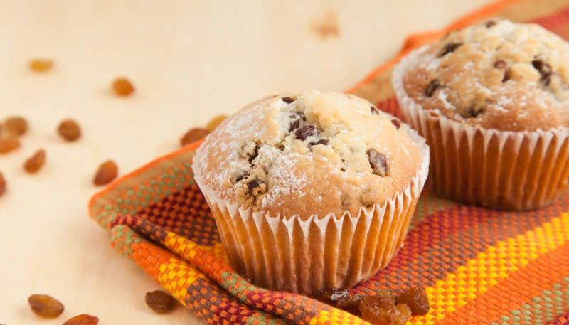 Muffins aux raisins secs