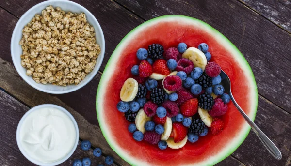 Salade de fruits en pastèque