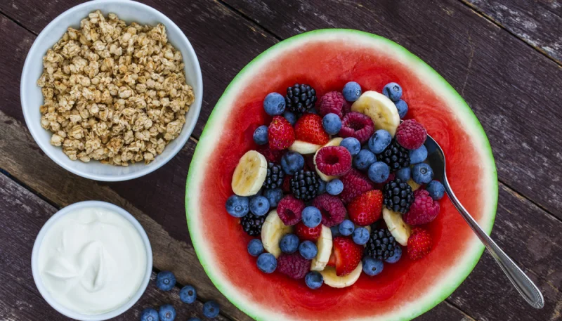 Salade de fruits en pastèque