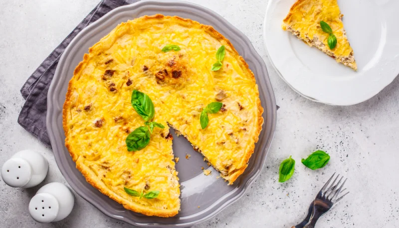 Quiche au thon, moutarde et parmesan