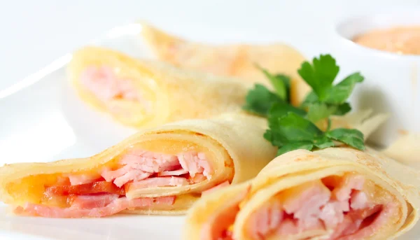 Crêpes jambon fromage