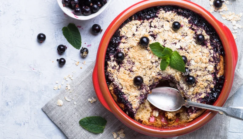 Crumble au cassis