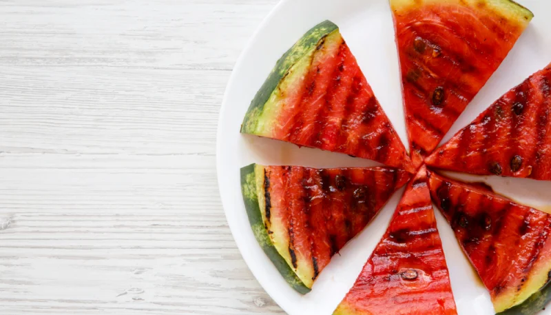 Pastèque grillée au barbecue