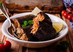 Aubergines farcies au riz