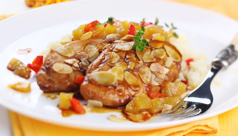 Escalopes de poulet aux abricots