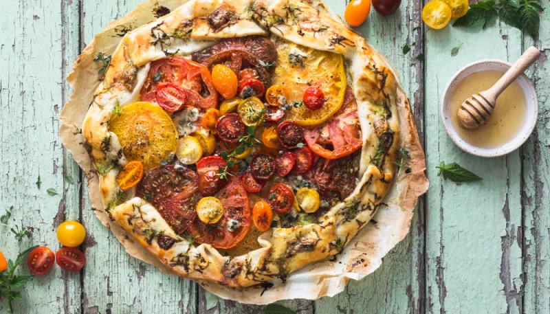 Tarte au parmesan et aux tomates