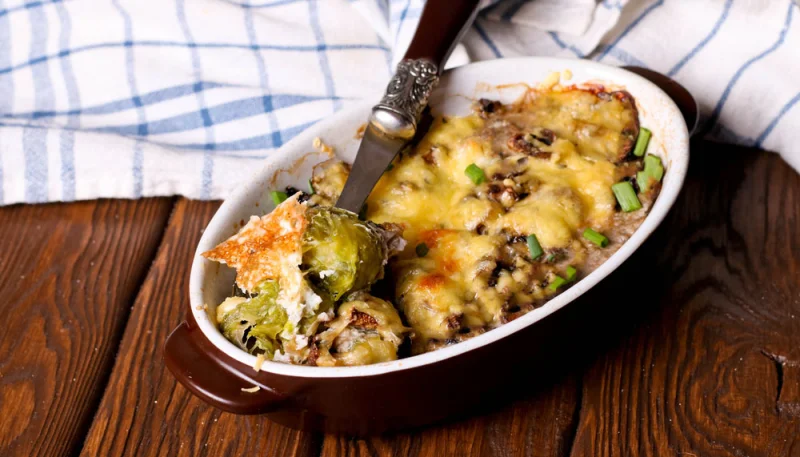 Gratin de choux de Bruxelles au parmesan