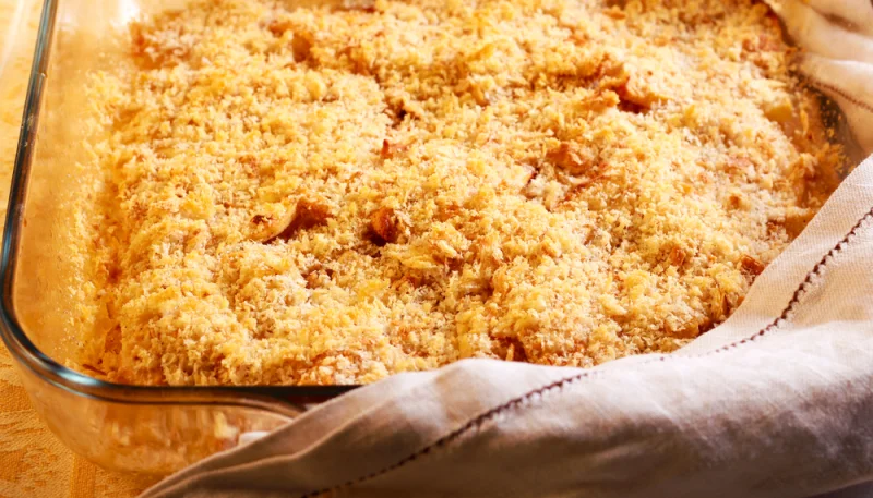 Gratin à la tomate, jambon et mozzarella