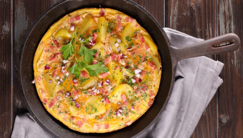 Tortilla fine aux lardons