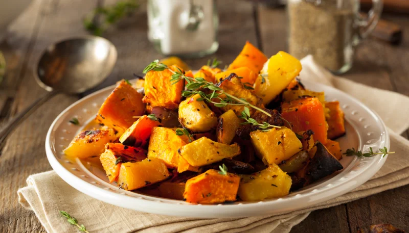 Légumes rôtis à l'origan et au miel