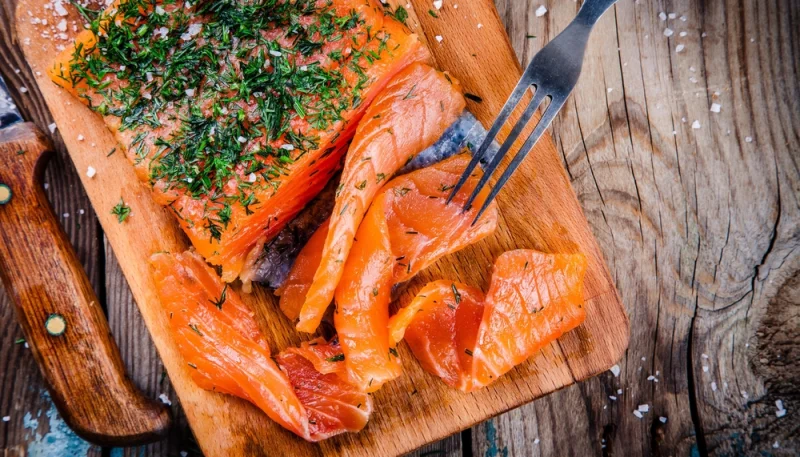 Saumon gravlax à la vodka