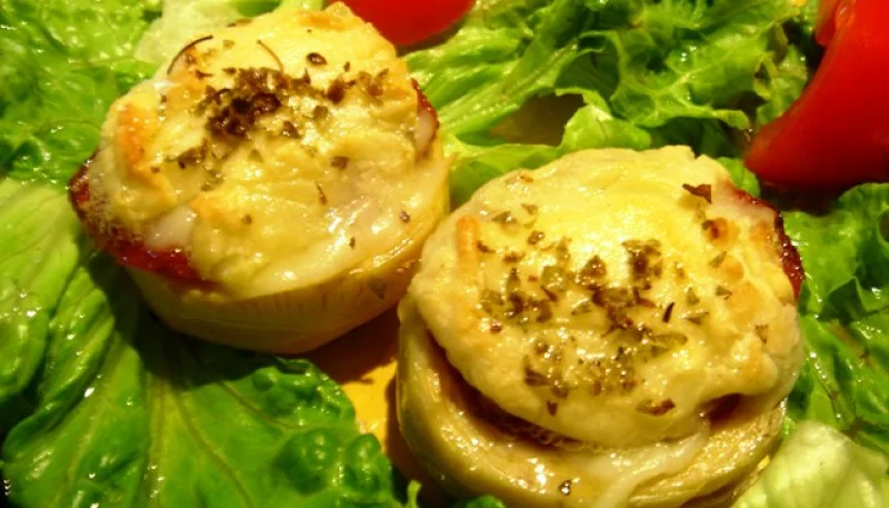 Fonds d'artichauts gratinés au chèvre